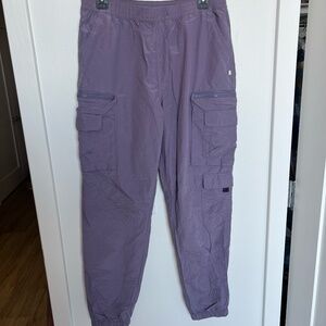 light purple cargo joggers